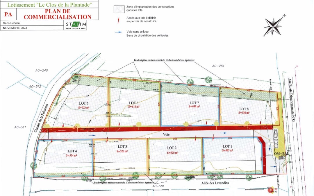 CASENEUVE : 8 terrains à bâtir à réserver rapidement (Vaucluse)